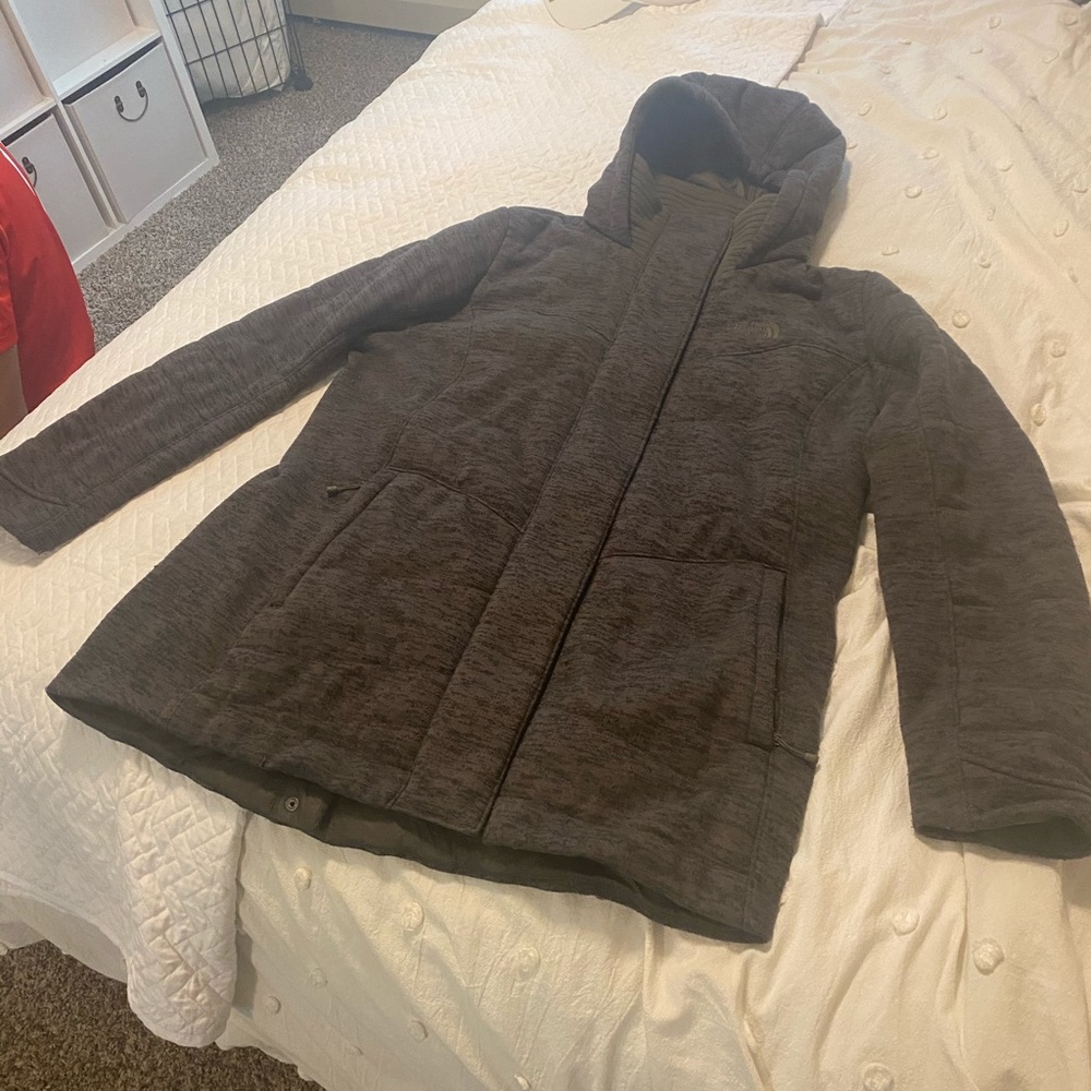 Army Green 3/4 North Face Coat